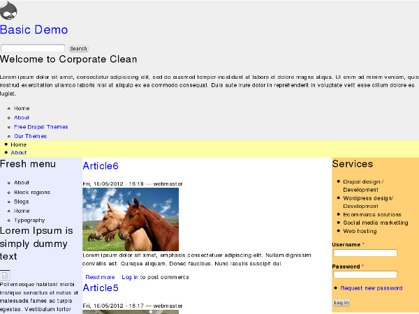 Drupal Basic Theme 