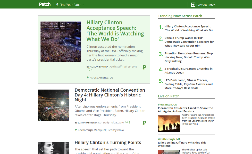 Patch.com Website