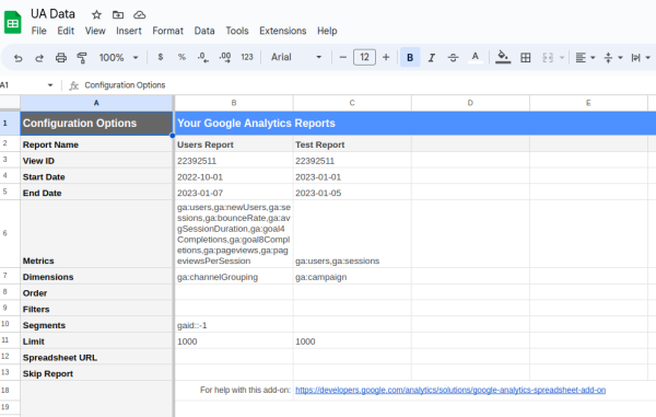 UA Sheet Extension