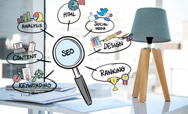 Magnifying Glasses with SEO concepts