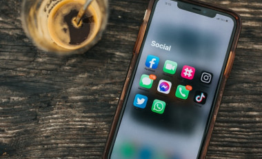 Social Media Icons in Mobile Phone